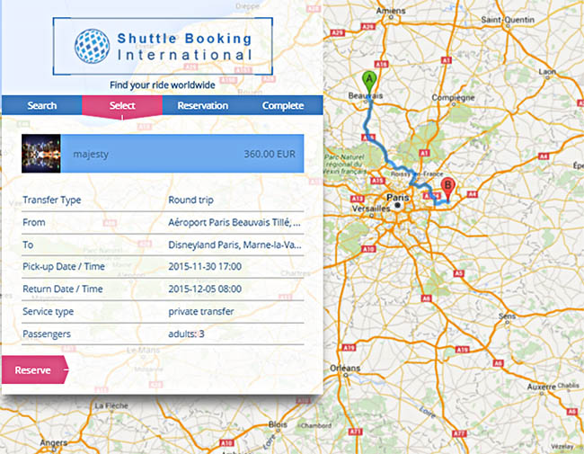 Your offers are now available via the S.B.I. route search engine